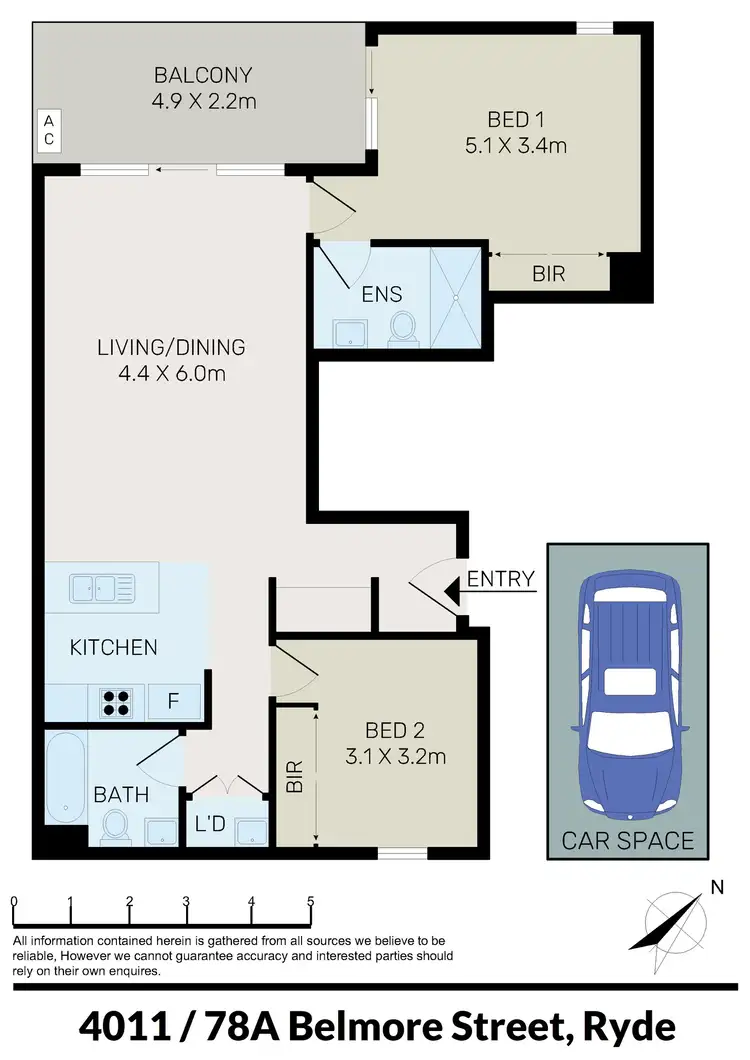 Floorplan of Homely apartment listing, 4011/78A Belmore Street, Ryde NSW 2112