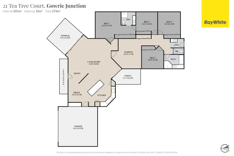 Floorplan of Homely house listing, 21 Tea Tree Court, Gowrie Junction QLD 4352