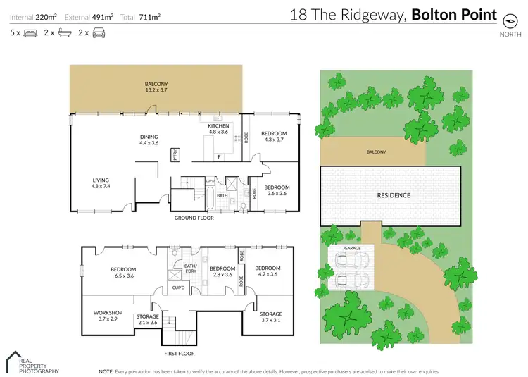 Floorplan of Homely house listing, 18 The Ridgeway, Bolton Point NSW 2283