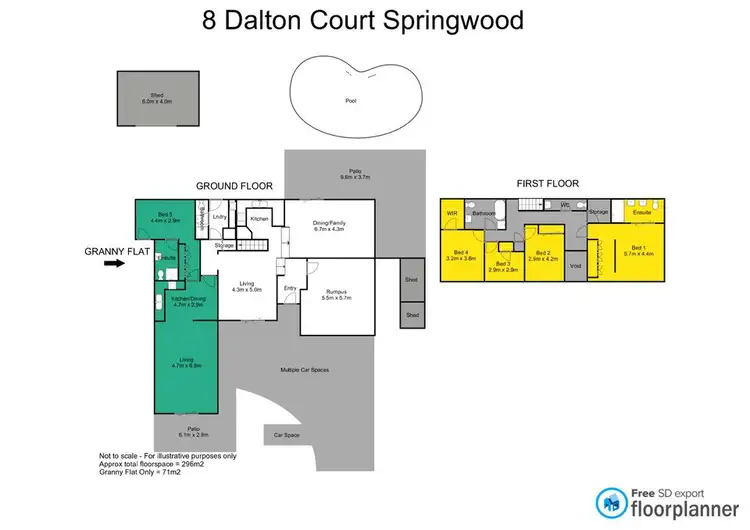 Floorplan of Homely house listing, 8 Dalton Court, Springwood QLD 4127