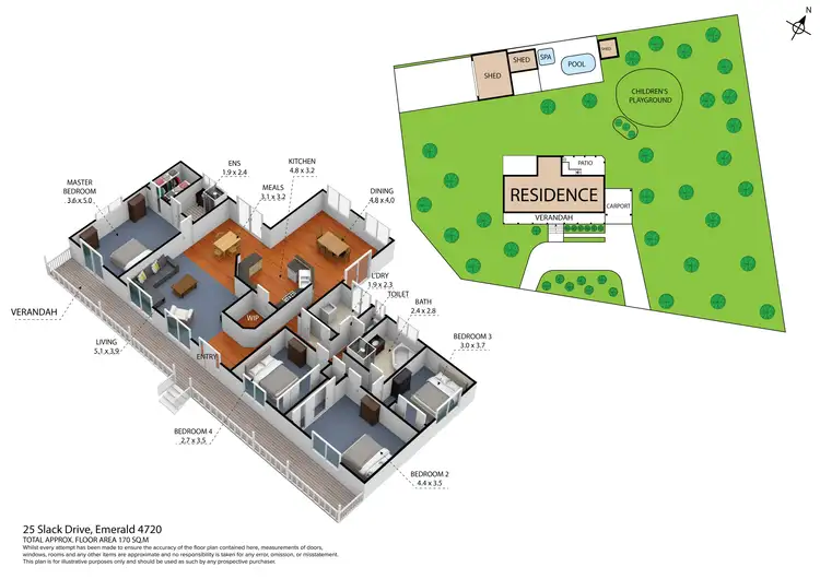 Floorplan of Homely house listing, 25 Slack Drive, Emerald QLD 4720