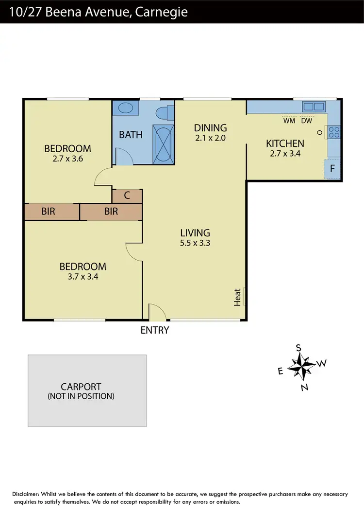 Floorplan of Homely apartment listing, 10/27 Beena Avenue, Carnegie VIC 3163