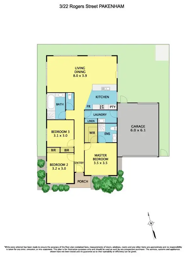 Floorplan of Homely unit listing, 3/22 Rogers Street, Pakenham VIC 3810