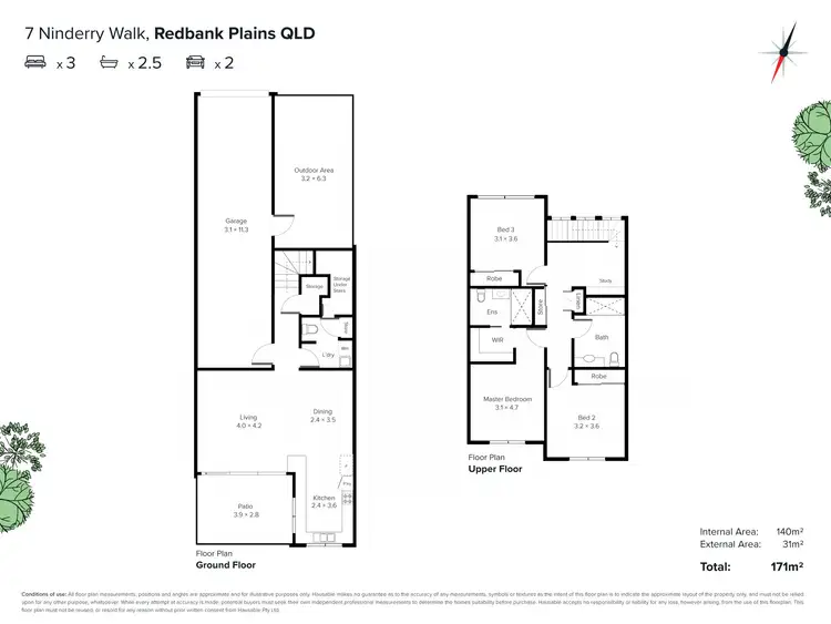 Floorplan of Homely house listing, 7 Ninderry Walk, Redbank Plains QLD 4301