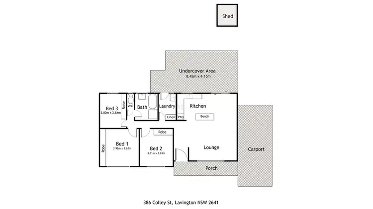 Floorplan of Homely house listing, 386 Colley Street, Lavington NSW 2641