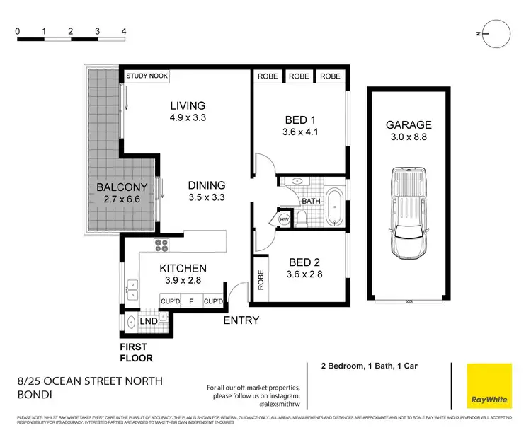 Floorplan of Homely apartment listing, 8/25 Ocean Street North, Bondi NSW 2026