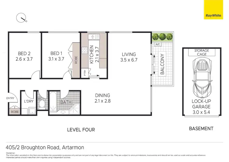 Floorplan of Homely unit listing, 405/2 Broughton Road, Artarmon NSW 2064