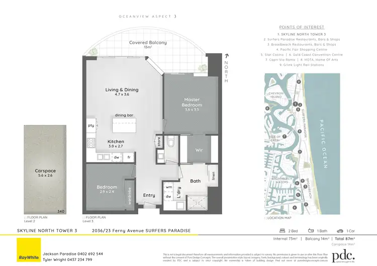 Floorplan of Homely unit listing, 2036/23 Ferny Avenue, Surfers Paradise QLD 4217