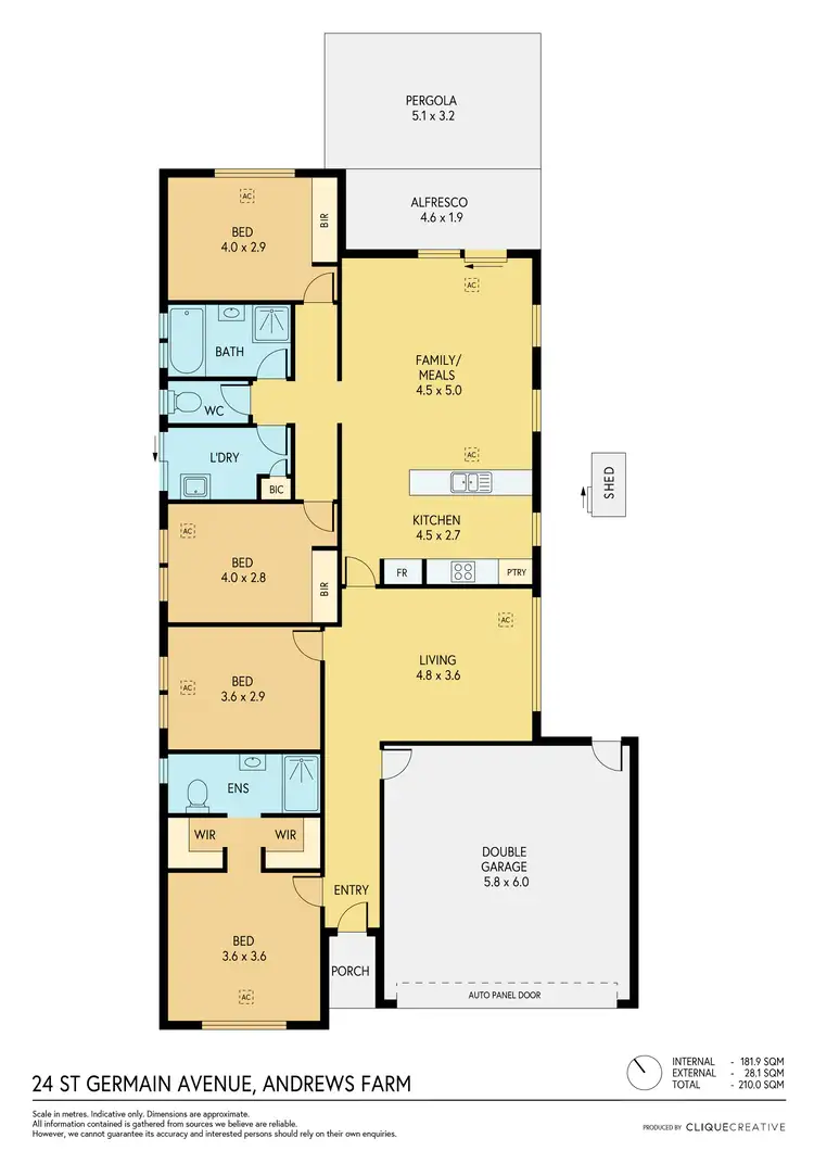 Floorplan of Homely house listing, 24 St Germain Avenue, Andrews Farm SA 5114