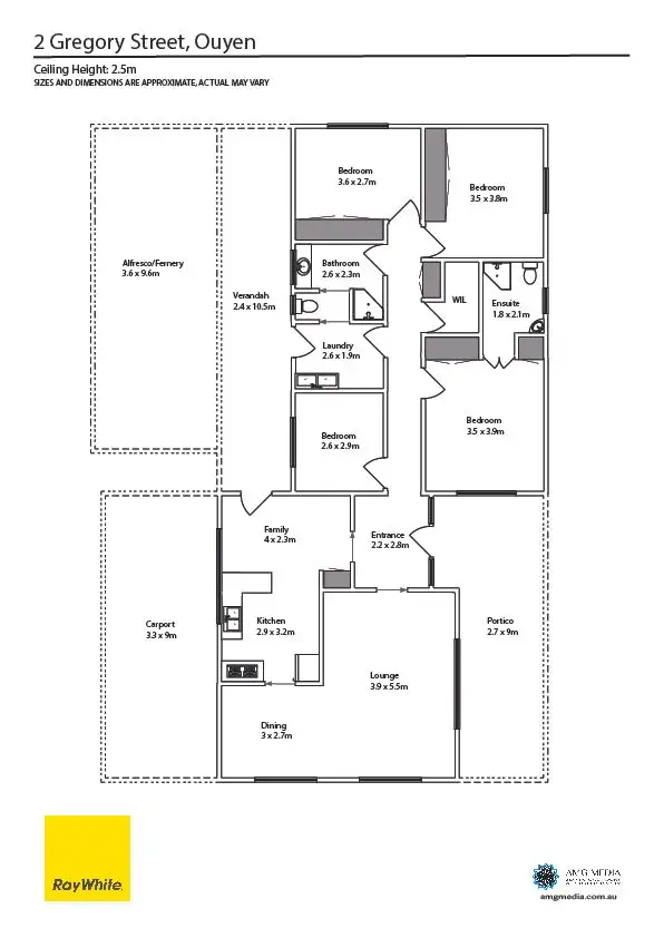 Floorplan of Homely house listing, 2 Gregory Street, Ouyen VIC 3490