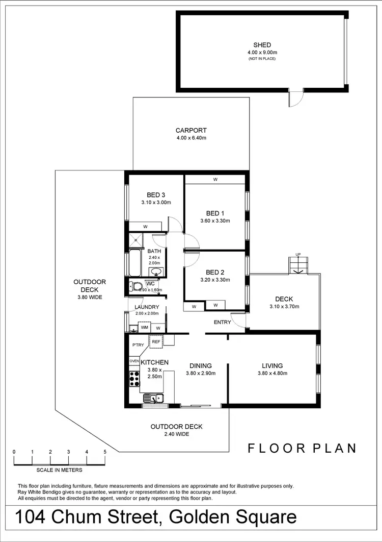 Floorplan of Homely house listing, 104 Chum Street, Golden Square VIC 3555