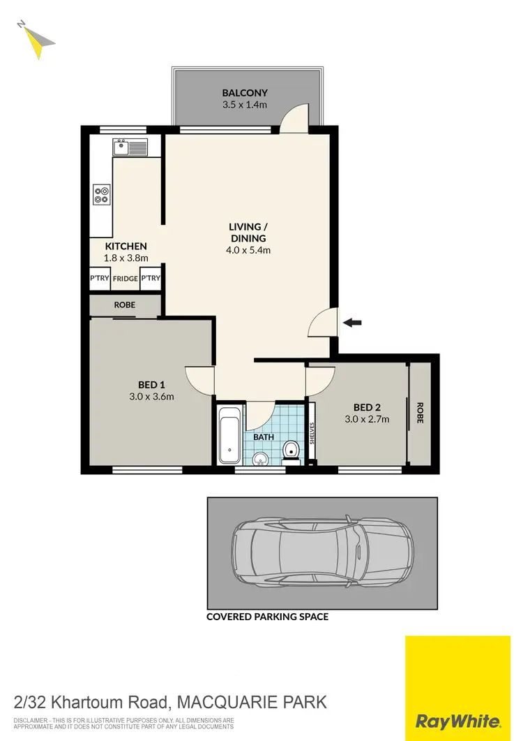 Floorplan of Homely unit listing, 2/32 Khartoum Road, Macquarie Park NSW 2113