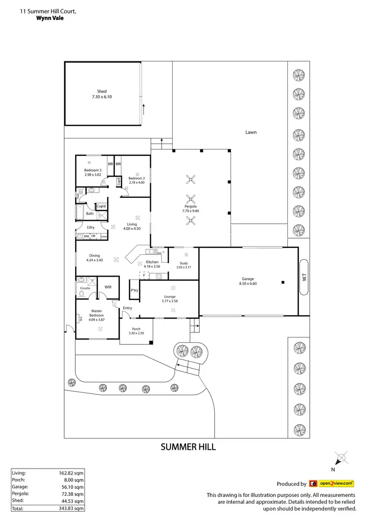 Floorplan of Homely house listing, 11 Summer Hill Court, Wynn Vale SA 5127