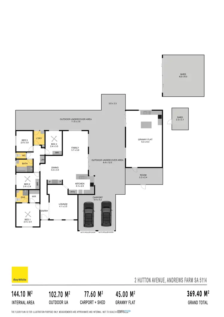 Floorplan of Homely house listing, 2 Hutton Avenue, Andrews Farm SA 5114