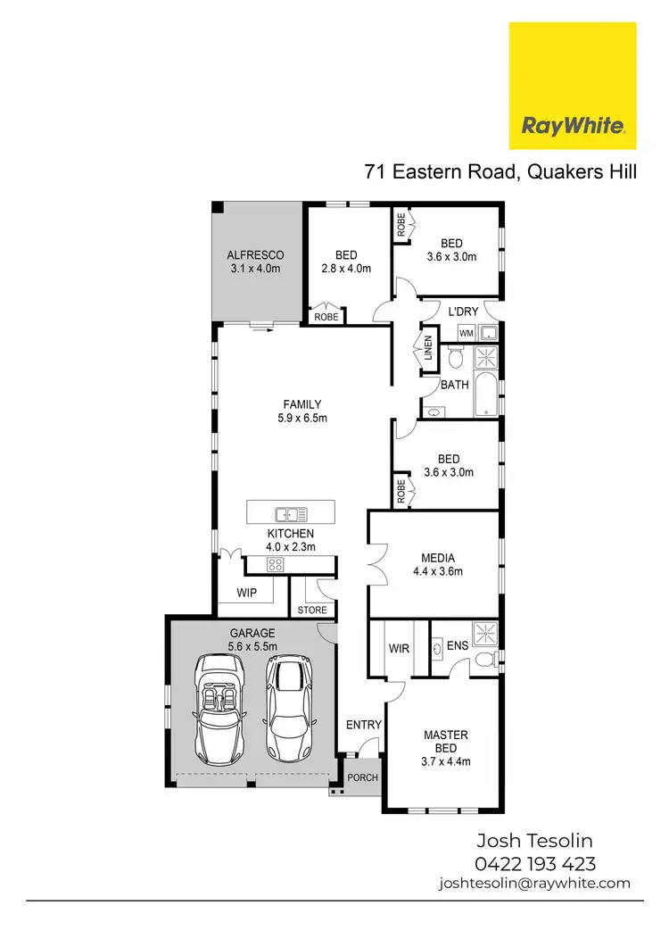 Floorplan of Homely house listing, 71 Eastern Road, Quakers Hill NSW 2763