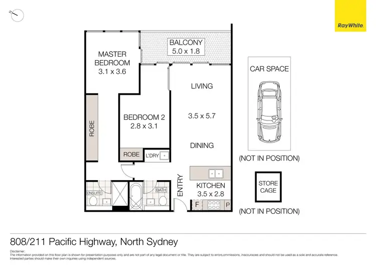 Floorplan of Homely unit listing, 808/211 Pacific Highway, North Sydney NSW 2060