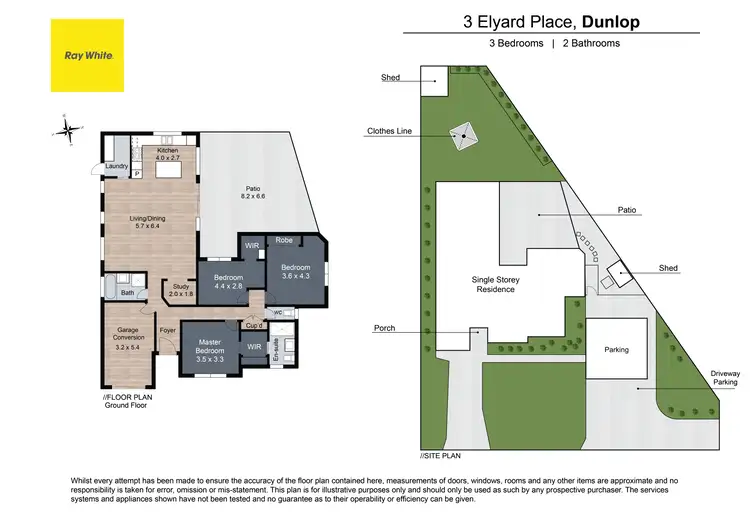 Floorplan of Homely house listing, 3 Elyard Place, Dunlop ACT 2615