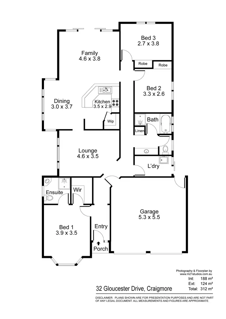 Floorplan of Homely house listing, 32 Gloucester Drive, Craigmore SA 5114