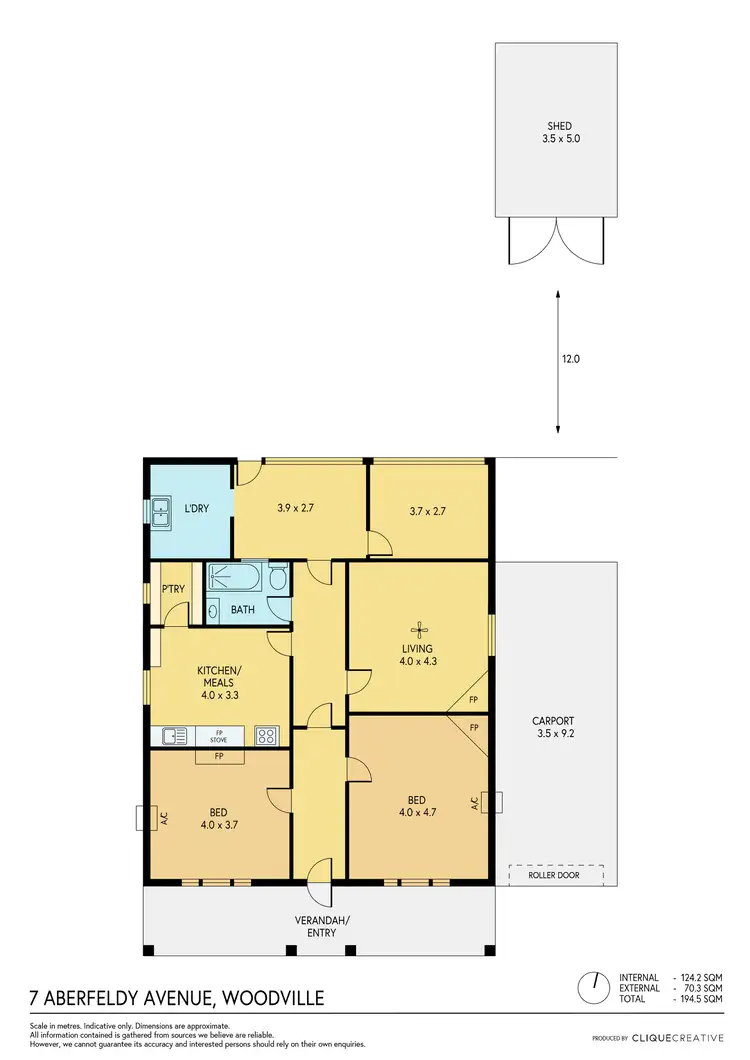 Floorplan of Homely house listing, 7 Aberfeldy Avenue, Woodville SA 5011