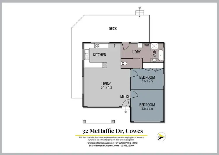 Floorplan of Homely house listing, 32 McHaffie Drive, Cowes VIC 3922
