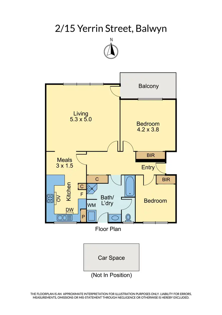 Floorplan of Homely unit listing, 2/15 Yerrin Street, Balwyn VIC 3103