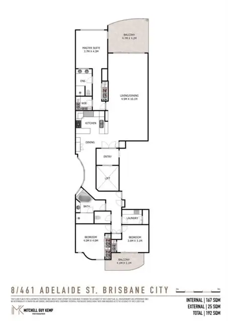 Floorplan of Homely apartment listing, 8/461 Adelaide Street, Brisbane City QLD 4000