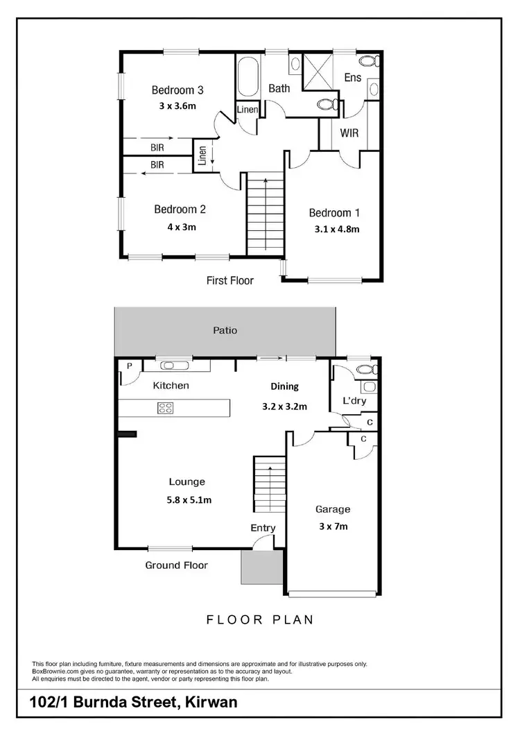 Floorplan of Homely house listing, 102/1 Burnda Street, Kirwan QLD 4817