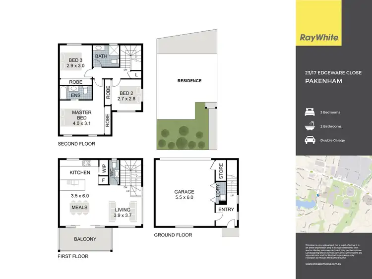 Floorplan of Homely townhouse listing, 23/17 Edgeware Close, Pakenham VIC 3810