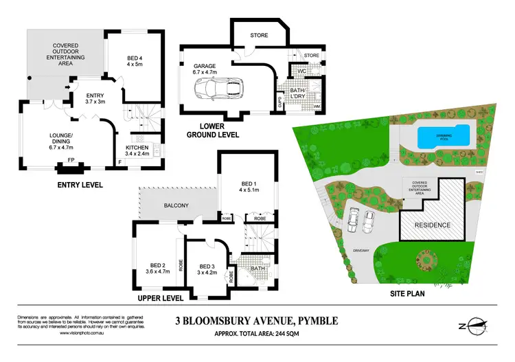 Floorplan of Homely house listing, 3 Bloomsbury Avenue, Pymble NSW 2073