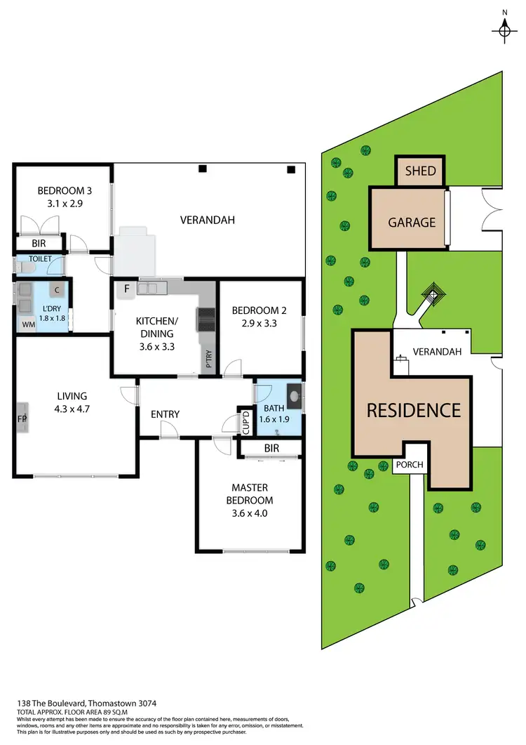 Floorplan of Homely house listing, 138 The Boulevard, Thomastown VIC 3074