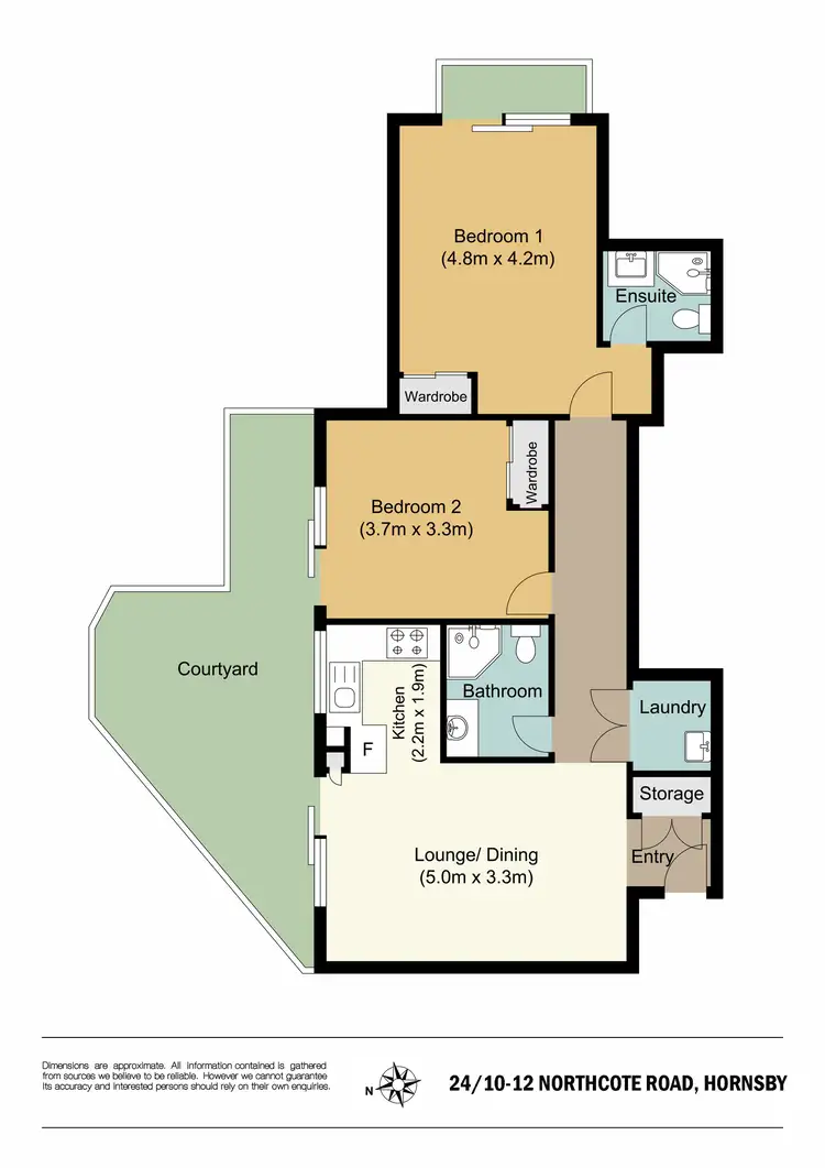 Floorplan of Homely apartment listing, 24/10-12 Northcote Road, Hornsby NSW 2077