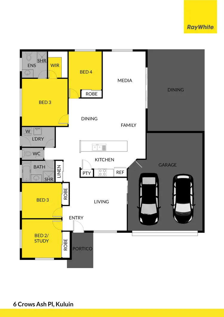 Floorplan of Homely house listing, 6 Crows Ash Place, Kuluin QLD 4558