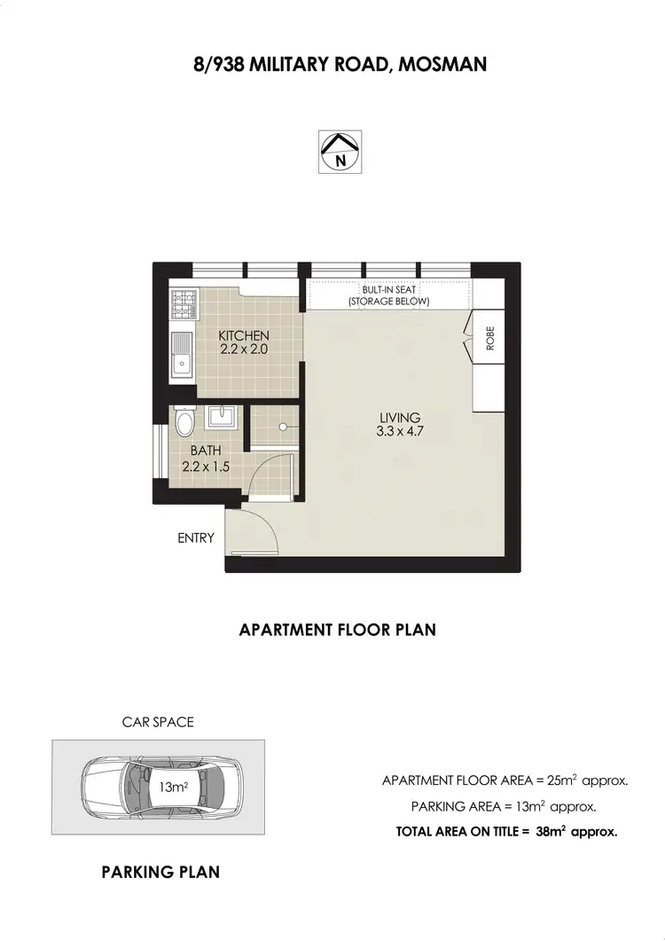Floorplan of Homely apartment listing, 8/938 Military Road, Mosman NSW 2088