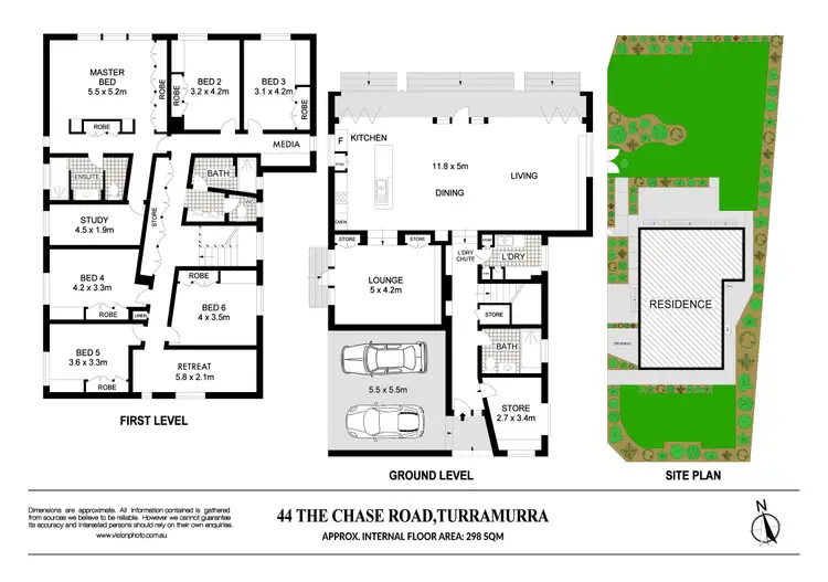 Floorplan of Homely house listing, 44 The Chase Road, Turramurra NSW 2074