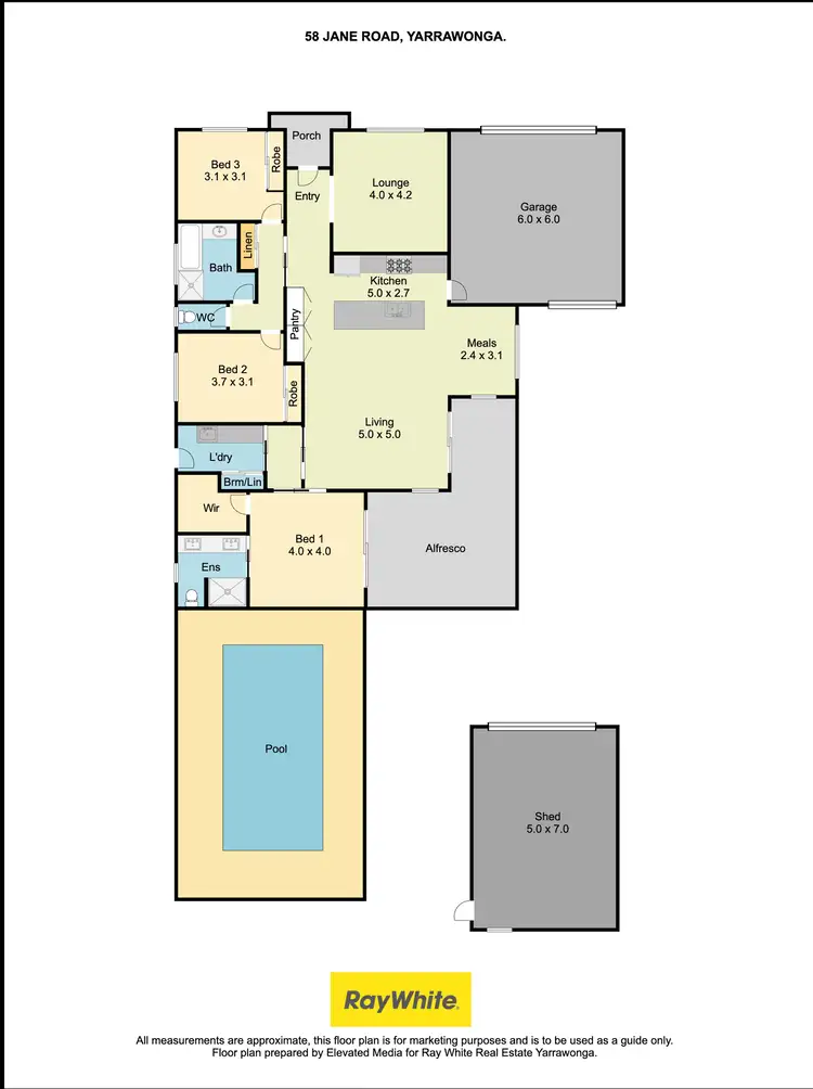 Floorplan of Homely house listing, 58 Jane Road, Yarrawonga VIC 3730