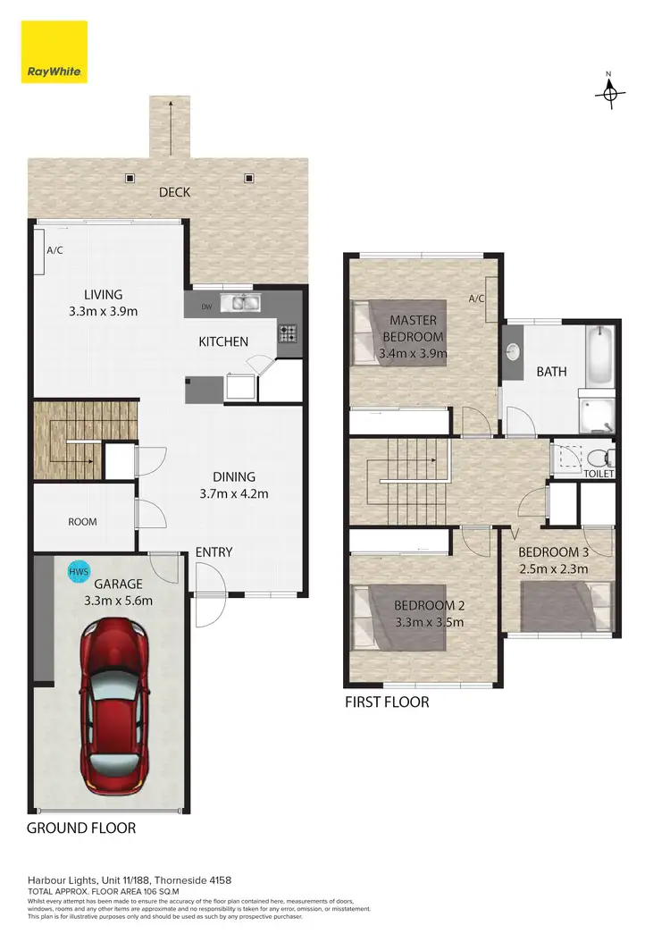 Floorplan of Homely townhouse listing, 11/188 Thorneside Road, Thorneside QLD 4158
