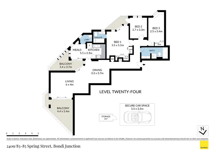 Floorplan of Homely apartment listing, 2409/83-85 Spring Street, Bondi Junction NSW 2022