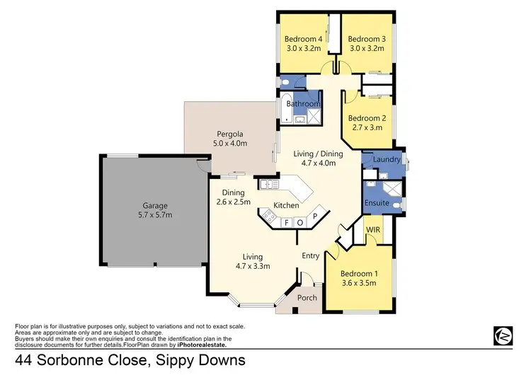 Floorplan of Homely house listing, 44 Sorbonne Close, Sippy Downs QLD 4556