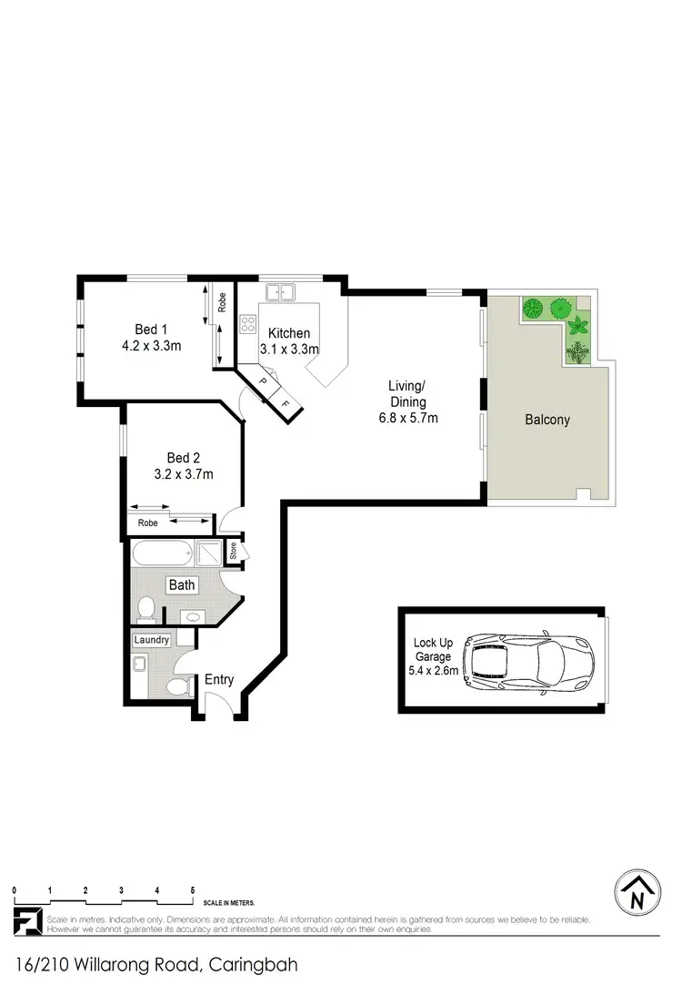 Floorplan of Homely apartment listing, 16/210-212 Willarong Road, Caringbah NSW 2229