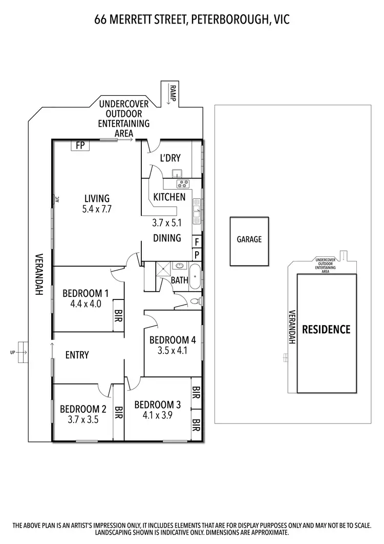 Floorplan of Homely house listing, 66 Merrett Street, Peterborough VIC 3270