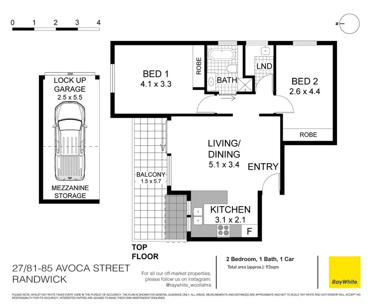 Floorplan of Homely unit listing, 27/81-85 Avoca Street, Randwick NSW 2031