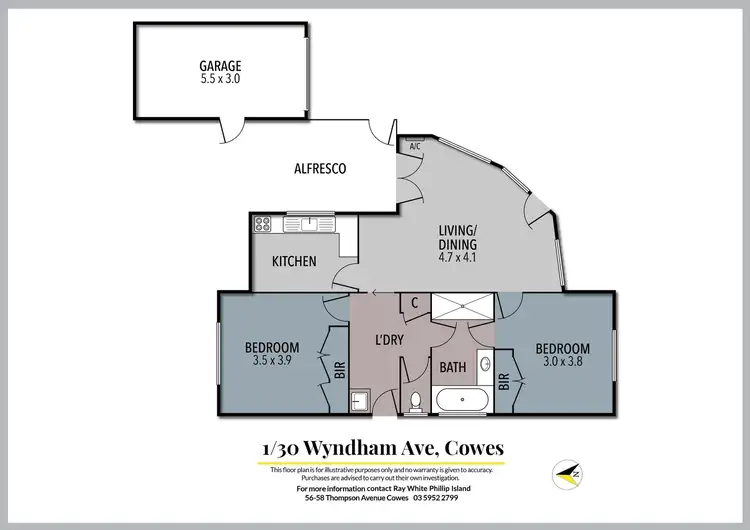 Floorplan of Homely unit listing, 1/30 Wyndham Avenue, Cowes VIC 3922