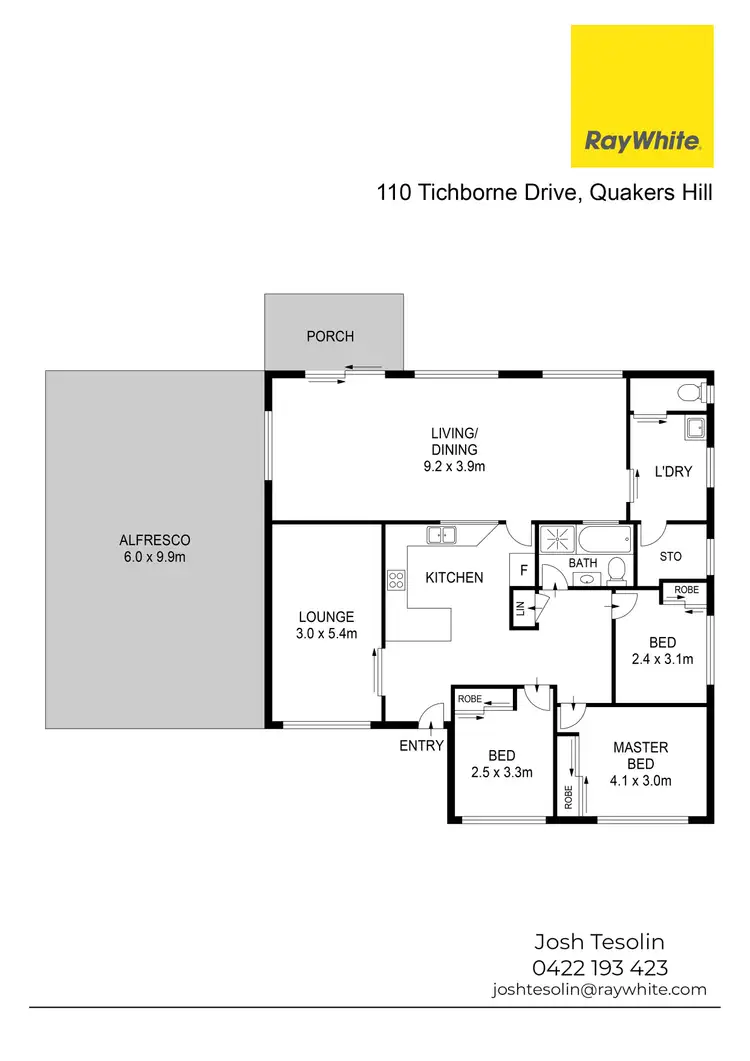 Floorplan of Homely house listing, 110 Tichborne Drive, Quakers Hill NSW 2763