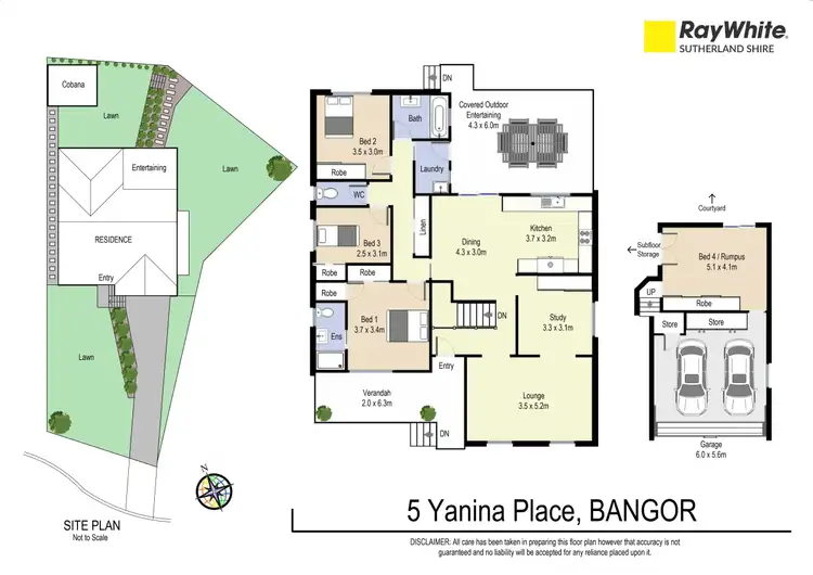 Floorplan of Homely house listing, 5 Yanina Place, Bangor NSW 2234