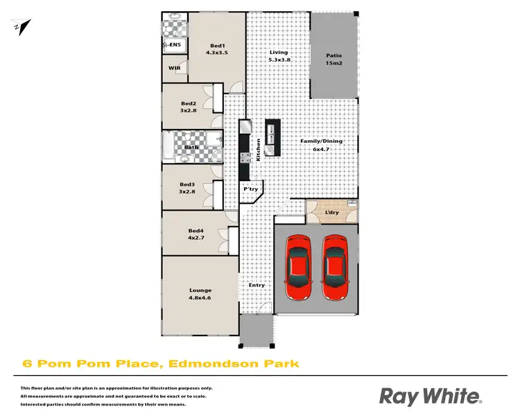 Floorplan of Homely house listing, 6 Pom Pom Place, Edmondson Park NSW 2174