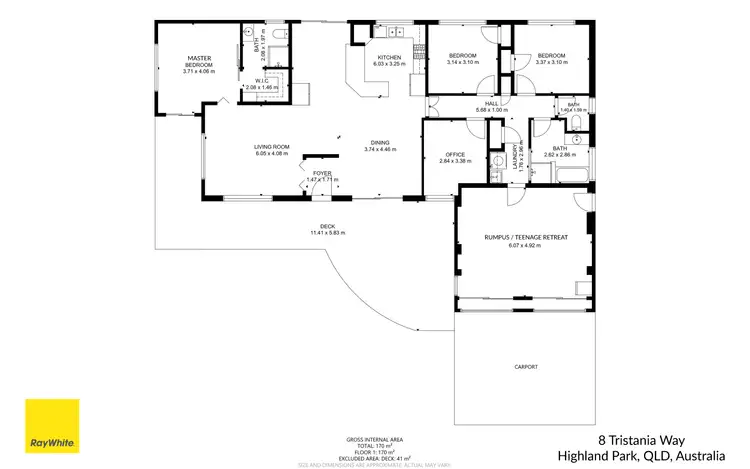 Floorplan of Homely house listing, 8 Tristania Way, Highland Park QLD 4211