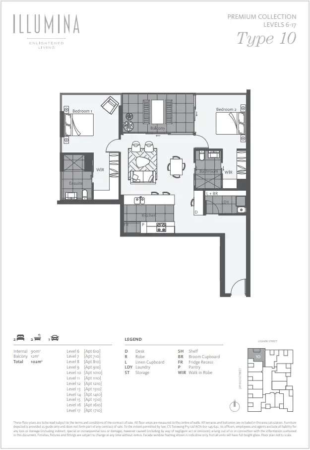 Floorplan of Homely house listing, 1010/48 Jephson Street, Toowong QLD 4066