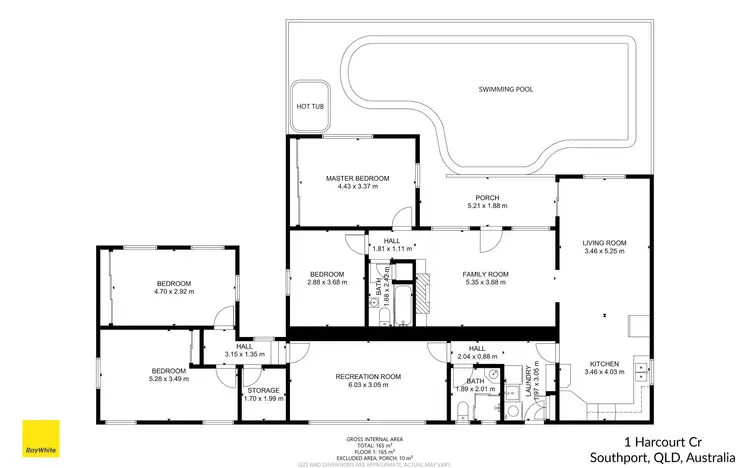 Floorplan of Homely house listing, 1 Harcourt Crescent, Southport QLD 4215