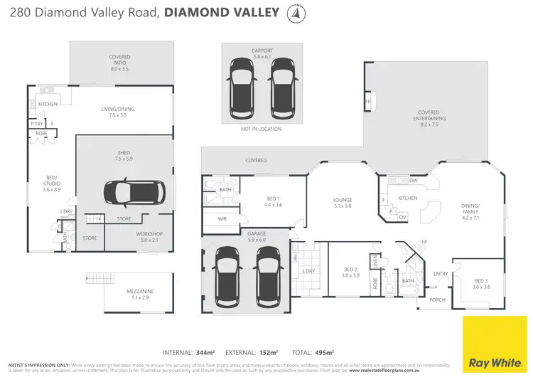 Floorplan of Homely house listing, 280 Diamond Valley Road, Diamond Valley QLD 4553