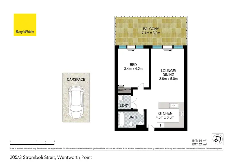 Floorplan of Homely apartment listing, 205/3 Stromboli Strait, Wentworth Point NSW 2127